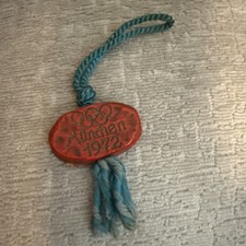 Vintage 1972 Munich Olympics 4711 Eau de Cologne Red Wax Seal Cord Hang Tag picture