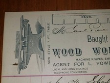 VINTAGE 1898 William H Field Boston Mass Wood Working Machinery Illustrated picture