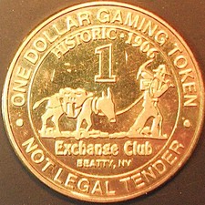 Exchange Club. $1 Casino Token. Beatty, NV. J84. picture
