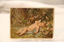 MELINS FOOD CHILDREN Victorian Ad Trade Card Angel Perrault Art Baby Boston MA picture
