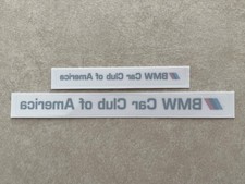 2 BMW Car Club Of America Member CCA M Stripe Inside Window Cling Decals picture