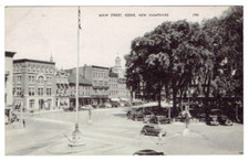 Main Street Keene New Hampshire NH Postcard Stop Light Cars Unposted picture