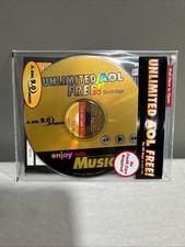 AOL 9.0 Optimized - AOL Music Promo, Vintage , Unlimited AOL Free (Sealed, RARE) picture