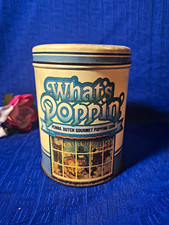 What's Poppin' Popcorn Advertising Tin Canister w/ Lid Penna. Dutch Gourmet picture