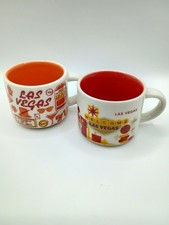 2x Different Mini Starbucks LAS VEGAS 2oz Espresso Cups Mug Ornament YAH / BT picture