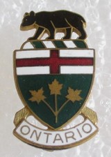 Vintage Province of Ontario, Canada Coat of Arms Travel Souvenir Collector Pin picture