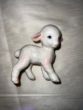 Mid Century Lefton Lamb Figurine Ceramic White Easter Vintage Sweet Baby picture