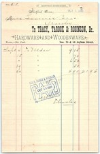 1890 Hartford CT Hardware & Woodenware Billhead - PAID picture