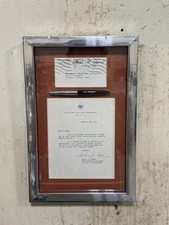1973 Spiro T. Agnew Signed Pen Framed Vice President Letter Nixon Era Political  picture