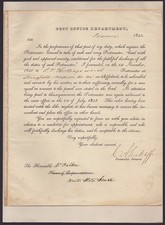 CHARLES ANDERSON WICKLIFFE - PRINTED LETTER SIGNED IN INK 01/1844 picture