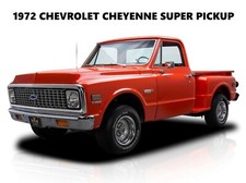 1972 Chevrolet Cheyenne Super Pickup Truck New Metal Sign: Step Side Model picture