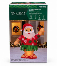 Holiday Living 3.5 Ft Hawaiian Hula Santa Christmas Inflatable Lighted Outdoor picture