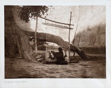 1904 Edward S. Curtis ORIGINAL Photogravure The Blanket Weaver Navaho Plate 34 picture