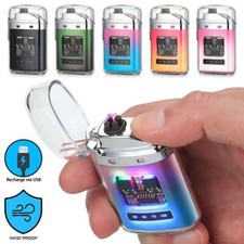 Electric Lighter Dual Arc Plasma Flameless Windproof USB Rechargeable Lighter picture