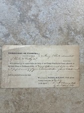 1844 Florida Document Pre Statehood  Court Order To Appear Territory Of Florida, picture