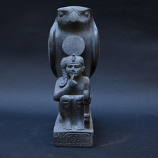 Authentic Ancient Egyptian Antique King Ramesses|| with Horus Statue Figurine BC picture