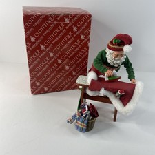 Possible Dreams Clothtique It's Almost Time Santa Claus Ironing - 71004 W/ Box picture