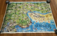 Vintage 1985 Ogunquit Maine Illustrated Janina Lamb Drawing cartoon Map Poster picture