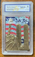 2002 23KT GOLD COLLECTIBLES AMERICA'S HEROES WORLD TRADE CENTER 9/11 WCG 10 picture