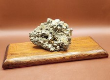 Peruvian Pyrite Crystal Cluster Cubic Striated Mineral Specimen on Base 2.4 lbs picture