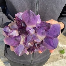 5.7lb Large Natural Amethyst geode quartz cluster crystal specimen Healing picture