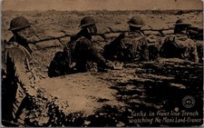 WWI Yanks Front Line Trench No Man's Land France RPPC Chicago Daily News picture