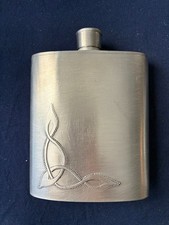 FLASK WITH CELTIC DESIGN MADE BY MULLINGAR PEWTER IN IRELAND 6 OZ picture