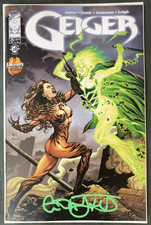 🔥 Geiger #25 CVR F Gary Frank Witchblade Team Up SIGNED GEOFF JOHNS 🔥 picture