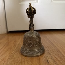 Vintage Tibet Buddhist Meditation Brass Bell 