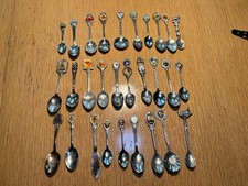 Lot of 29 Vintage Souvenir Travel Spoons – Mixed USA & International Collection picture