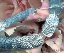 New French INDENT SILVER SEQUINS PAILLETTES SUNBURST Ruffled COUTURE 5mm Wheels  picture