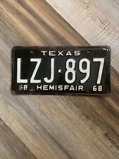 Vintage NOS 1968 B/W / HTF Texas Metal Matching License Plates    NICE   L@@K picture
