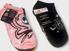 Nightmare Before Christmas & Halloween Socks Lot 6 Pairs No Show adult Size 4-10 picture