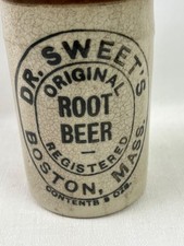 RARE Dr Swetts Root Beer Bottle Boston Mass Antique 1910 Stoneware Soda Pop  picture