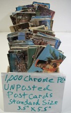 POSTCARD Lot 1000 VINTAGE CHROME STD SZ USA 1950-1970 Nice Views Cards Unposted picture