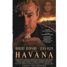 Havana 1990 Vintage Print Ad Pollack Film Robert Redford Lena Olin Print AD picture