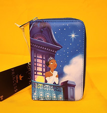 Loungefly Disney Princess Tiana Glow Stars Princess and the Frog Zip Wallet NEW picture