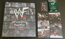 WWF NO MERCY Trading Card Binder, Uncut Sheet, Sealed Pack & Lenticular Card picture