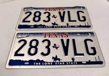 Vtg Collectable State License Plate Front Back Texas Cowboy Lone Star 283-VLG picture