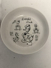 Disney Donald Duck Sketchbook Dinner Bowls 8.5 Inches Sketch  picture