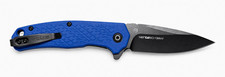 Kershaw Conduit 1407 Blue/Black Pocketknife Plain Drop Point Liner Lock Clip picture
