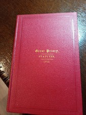 1913 Great Priory of England and Wales  Statutes   Freemasonry  masonic/157 picture