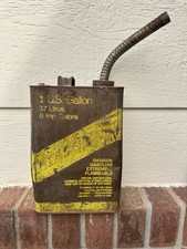 Vintage Huffy 1 Gallon Metal Gas Can Turn-A-Bout Spout Dayton Ohio Petroliana picture