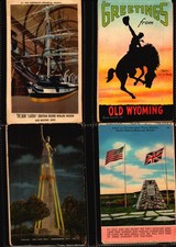 HUGE LOT 75 MIXED ERA POSTCARDS-1902 TO 1940'S - USED/UNUSED picture