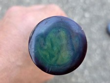 Vintage Marbled Green Blue Purple  Bakelite Catalin Bakelite Rod 357gr picture