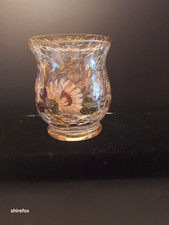 Yankee Candle  Sunflower Crackle Glass Votive or Tealight Holder picture