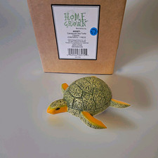 Enesco Home Grown Cantaloupe Caribbean Sea Turtle Figurine 4022971 picture