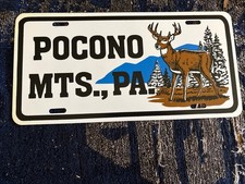 Pocono Mountains PA Pennsylvania Plastic License Plate Hunting picture