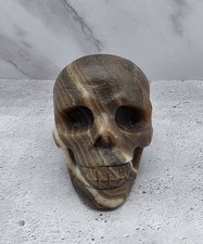 Amber Calcite Skull – Hand Carved Natural Stone Crystal Skull picture