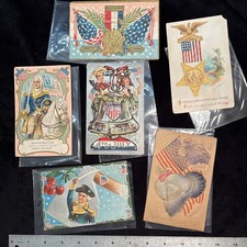 Lot 6 Vintage American Patriotic George Washington July 4th 1909-20 Freeship picture